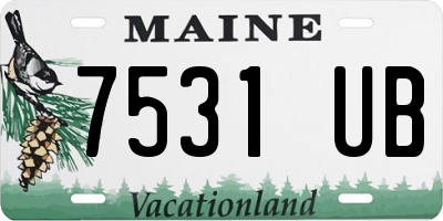 ME license plate 7531UB