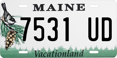 ME license plate 7531UD