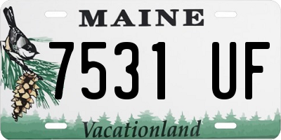 ME license plate 7531UF