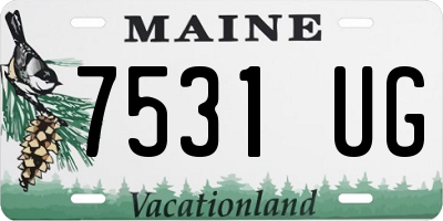 ME license plate 7531UG