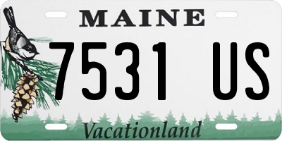 ME license plate 7531US