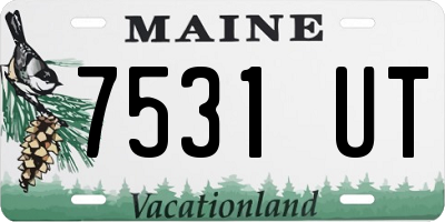 ME license plate 7531UT