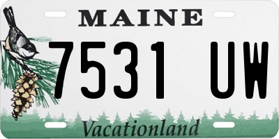 ME license plate 7531UW