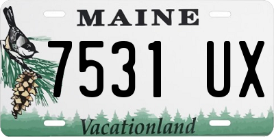 ME license plate 7531UX