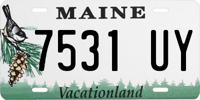 ME license plate 7531UY