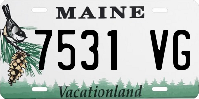 ME license plate 7531VG