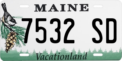 ME license plate 7532SD