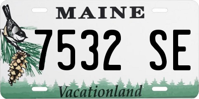 ME license plate 7532SE