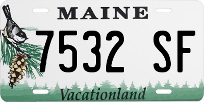 ME license plate 7532SF