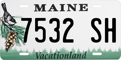 ME license plate 7532SH