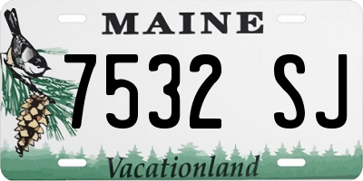 ME license plate 7532SJ