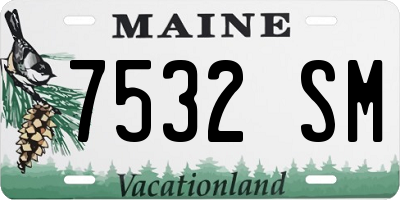ME license plate 7532SM