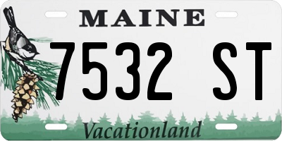 ME license plate 7532ST