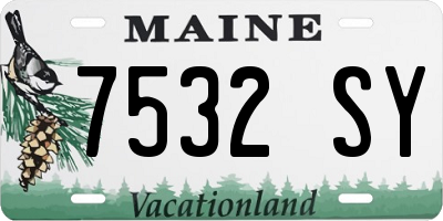 ME license plate 7532SY