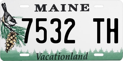 ME license plate 7532TH