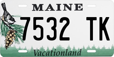 ME license plate 7532TK