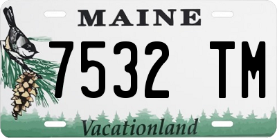 ME license plate 7532TM
