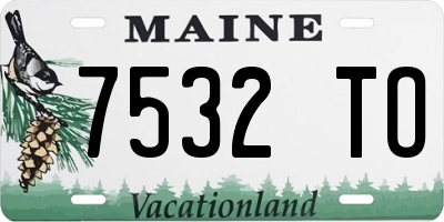 ME license plate 7532TO