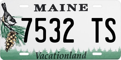 ME license plate 7532TS