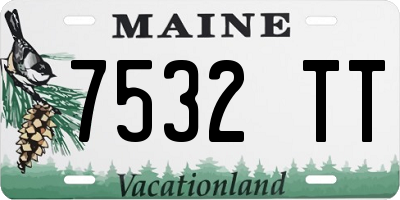 ME license plate 7532TT