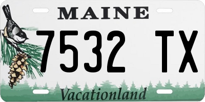 ME license plate 7532TX