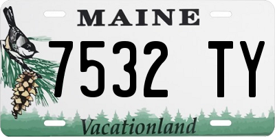 ME license plate 7532TY