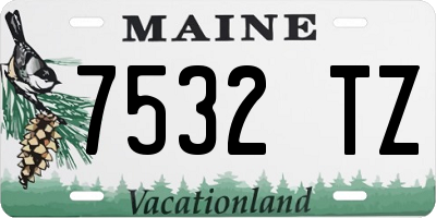 ME license plate 7532TZ