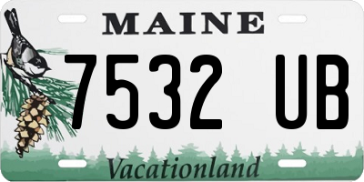 ME license plate 7532UB