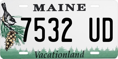 ME license plate 7532UD