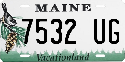 ME license plate 7532UG