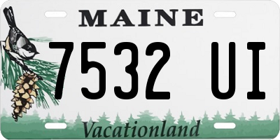 ME license plate 7532UI