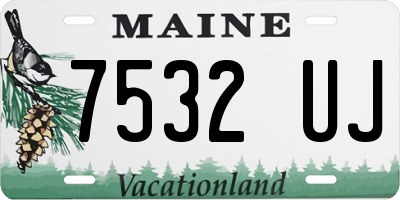 ME license plate 7532UJ