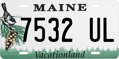 ME license plate 7532UL