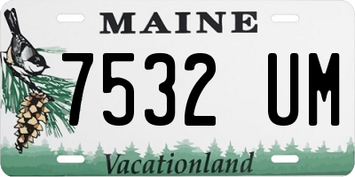 ME license plate 7532UM