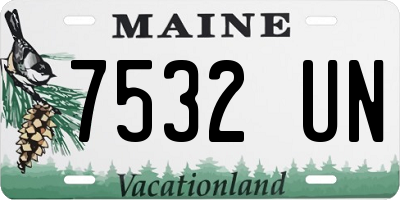 ME license plate 7532UN
