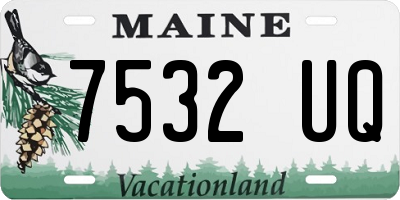 ME license plate 7532UQ