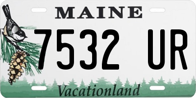 ME license plate 7532UR