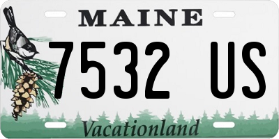 ME license plate 7532US