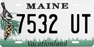 ME license plate 7532UT
