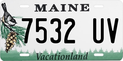 ME license plate 7532UV