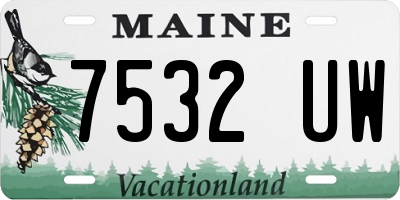 ME license plate 7532UW