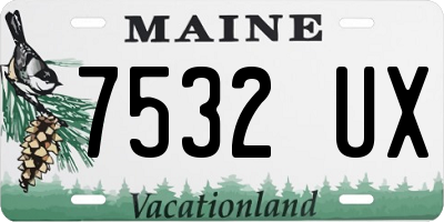 ME license plate 7532UX