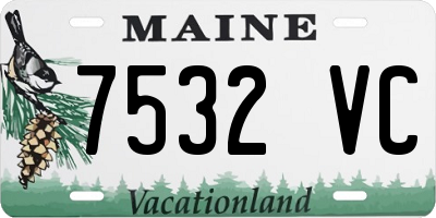 ME license plate 7532VC