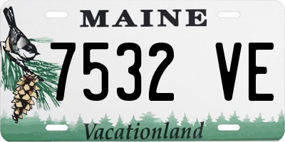 ME license plate 7532VE