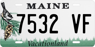 ME license plate 7532VF