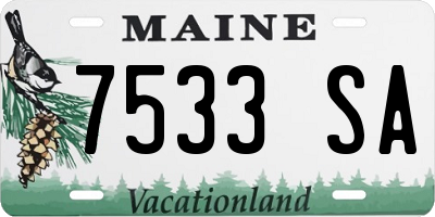 ME license plate 7533SA