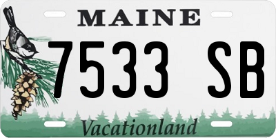 ME license plate 7533SB