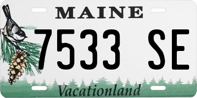 ME license plate 7533SE