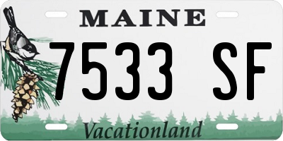 ME license plate 7533SF
