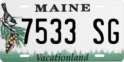 ME license plate 7533SG